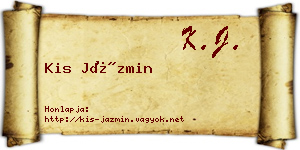 Kis Jázmin névjegykártya